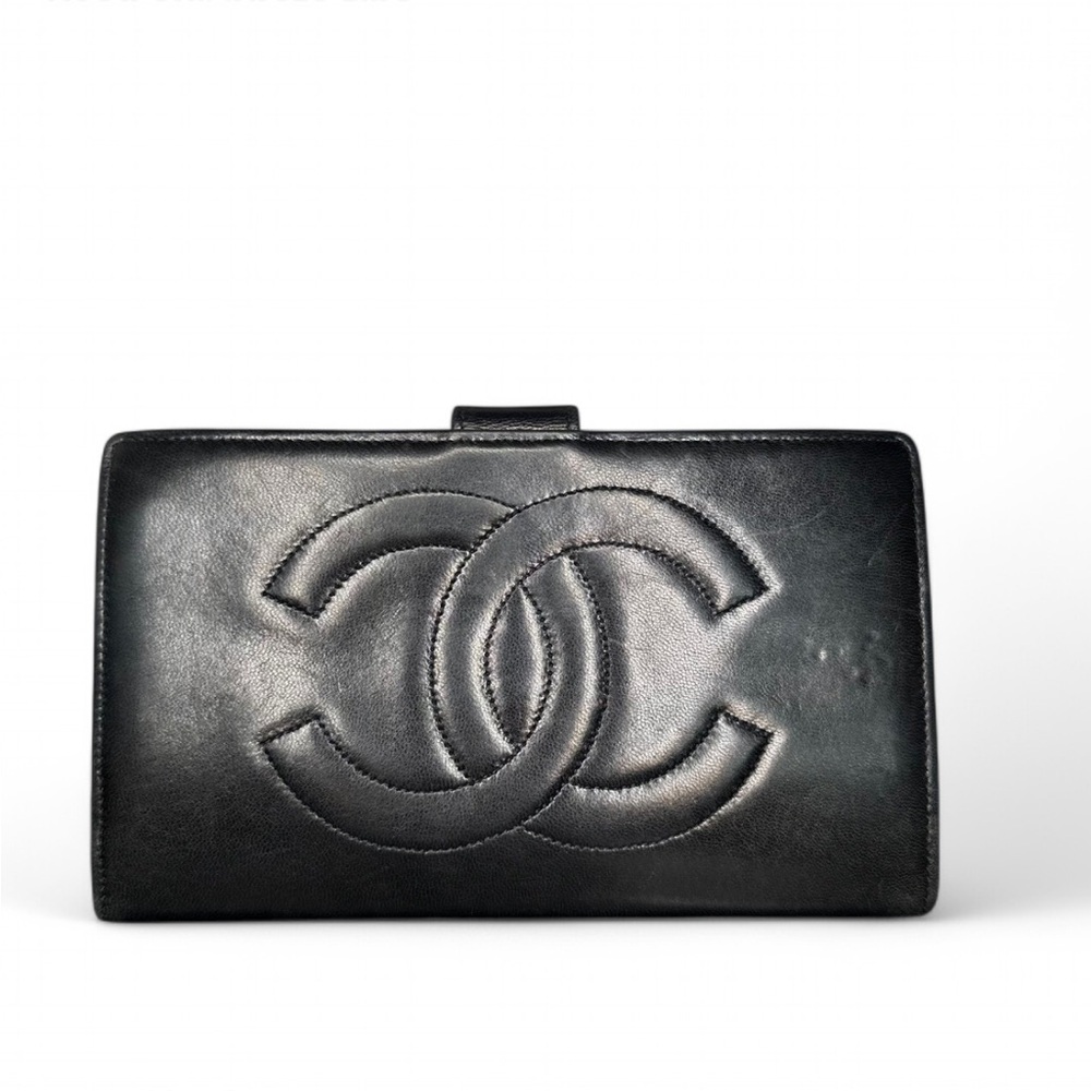 Chanel Black Leather Clutch
